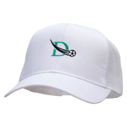 Soccer Defender Embroidered Solid Cotton Prostyle Twill Mesh Cap - White OSFM