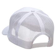 Soccer Defender Embroidered Solid Cotton Prostyle Twill Mesh Cap - White OSFM