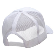 Soccer Defender Embroidered Solid Cotton Prostyle Twill Mesh Cap - White OSFM