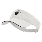 Mario Bomb Embroidered Prostyle Cotton Twill Washed Sandwich Visor - White-Black OSFM