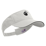 Mario Bomb Embroidered Prostyle Cotton Twill Washed Sandwich Visor - White-Black OSFM