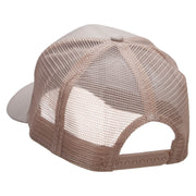 Soccer Defender Embroidered Solid Cotton Prostyle Twill Mesh Cap - Khaki OSFM