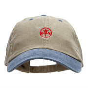 Canadian Leaf Embroidered Pigment Dyed Wash Caps