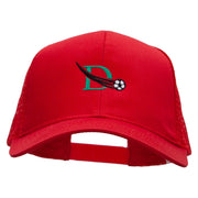 Soccer Defender Embroidered Solid Cotton Prostyle Twill Mesh Cap - Red OSFM