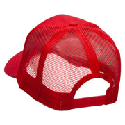 Soccer Defender Embroidered Solid Cotton Prostyle Twill Mesh Cap - Red OSFM