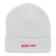 Hero Dad Embroidered 12 Inch Long Knitted Beanie