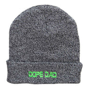 Dope Dad Embroidered 12 Inch Long Knitted Beanie