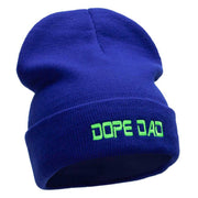 Dope Dad Embroidered 12 Inch Long Knitted Beanie