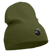 Mario Bomb Embroidered 8 inch Acrylic Short Beanie - Olive OSFM