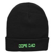 Dope Dad Embroidered 12 Inch Long Knitted Beanie