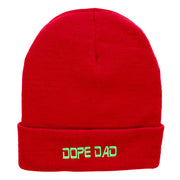 Dope Dad Embroidered 12 Inch Long Knitted Beanie