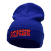 Awesome Father Embroidered 12 Inch Long Knitted Beanie