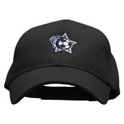 Star Player Embroidered Low Profile Structured PET Spun Cap - Black OSFM