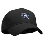 Star Player Embroidered Low Profile Structured PET Spun Cap - Black OSFM