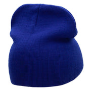 Flexing Embroidered 8 Inch Knitted Short Beanie