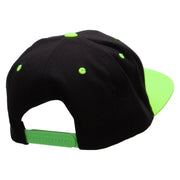 Soccer Ball Trophy Embroidered Wool Blend 2 Tone Classic Snapback - Black-Yellow OSFM