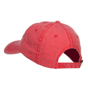 Santa with Christmas Lights Embroidered Washed Cap