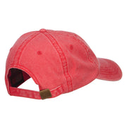 Santa with Christmas Lights Embroidered Washed Cap