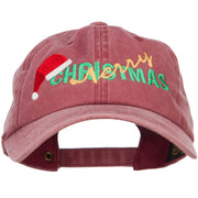 Merry Christmas Santa Hat Embroidered Unstructured Cap