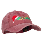 Merry Christmas Santa Hat Embroidered Unstructured Cap