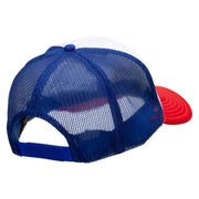 Chosen Fish Embroidered Foam Panel Mesh Snapback - White-Royal OSFM