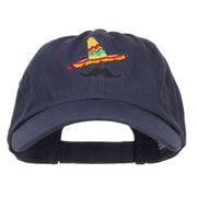 Mexico Sombrero Mustache Embroidered Low Cap