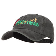 Merry Christmas Santa Hat Embroidered Unstructured Cap