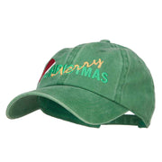 Merry Christmas Santa Hat Embroidered Unstructured Cap