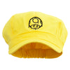 Mario Mushroom Paint Embroidered Cotton Elastic Newsboy Cap - Yellow OSFM