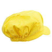 Mario Mushroom Paint Embroidered Cotton Elastic Newsboy Cap - Yellow OSFM