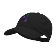 Serving Tennis Ball Embroidered Low Profile Dyed Cotton Twill Cap - Black OSFM