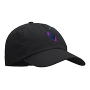 Serving Tennis Ball Embroidered Low Profile Dyed Cotton Twill Cap - Black OSFM