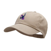 Serving Tennis Ball Embroidered Low Profile Dyed Cotton Twill Cap - Khaki OSFM