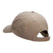 Serving Tennis Ball Embroidered Low Profile Dyed Cotton Twill Cap - Khaki OSFM