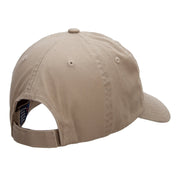 Serving Tennis Ball Embroidered Low Profile Dyed Cotton Twill Cap - Khaki OSFM