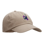 Serving Tennis Ball Embroidered Low Profile Dyed Cotton Twill Cap - Khaki OSFM