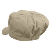 Mario Mushroom Paint Embroidered Cotton Elastic Newsboy Cap - Beige OSFM