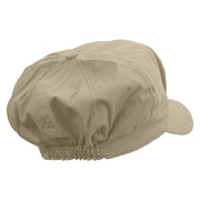 Mario Mushroom Paint Embroidered Cotton Elastic Newsboy Cap - Beige OSFM