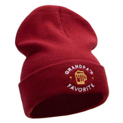 Grandpas Favorite Embroidered 12 Inch Long Knitted Beanie