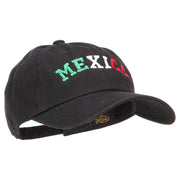 Mexico Letters Embroidered Unstructured Washed Cap