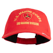 U.S. Marine Corps 3rd Marine Division Embroidered 6 Panel Unstructured Cotton Twill Cap Made in USA - Red OSFM