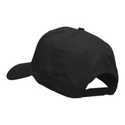 Playing Table Tennis Embroidered Solid Cotton Twill Pro Style Cap - Black OSFM