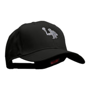 Playing Table Tennis Embroidered Solid Cotton Twill Pro Style Cap - Black OSFM