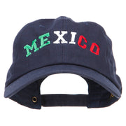 Mexico Letters Embroidered Unstructured Washed Cap