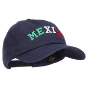 Mexico Letters Embroidered Unstructured Washed Cap