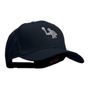 Playing Table Tennis Embroidered Solid Cotton Twill Pro Style Cap - Navy OSFM