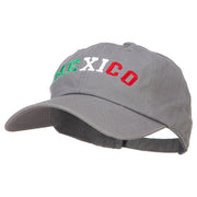 Mexico Letters Embroidered Unstructured Washed Cap