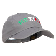 Mexico Letters Embroidered Unstructured Washed Cap