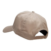 Playing Table Tennis Embroidered Solid Cotton Twill Pro Style Cap - Khaki OSFM