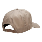 Playing Table Tennis Embroidered Solid Cotton Twill Pro Style Cap - Khaki OSFM